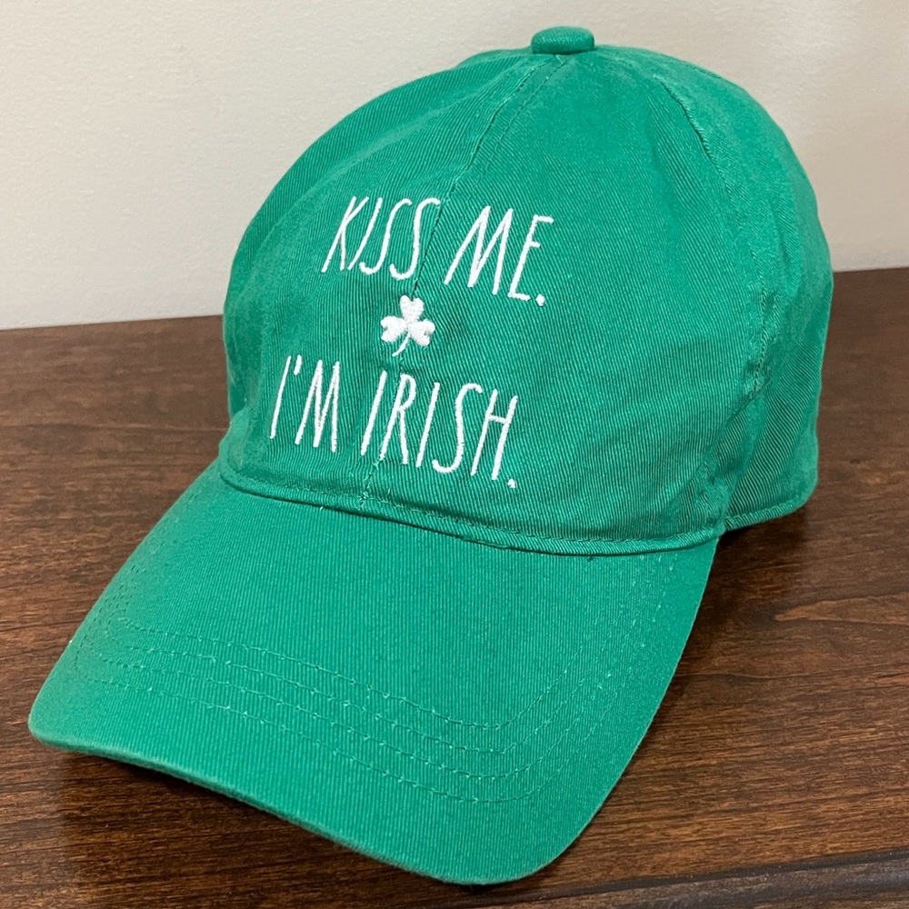 Rae Dunn Green 'Kiss Me I'm Irish' Cap/Hat